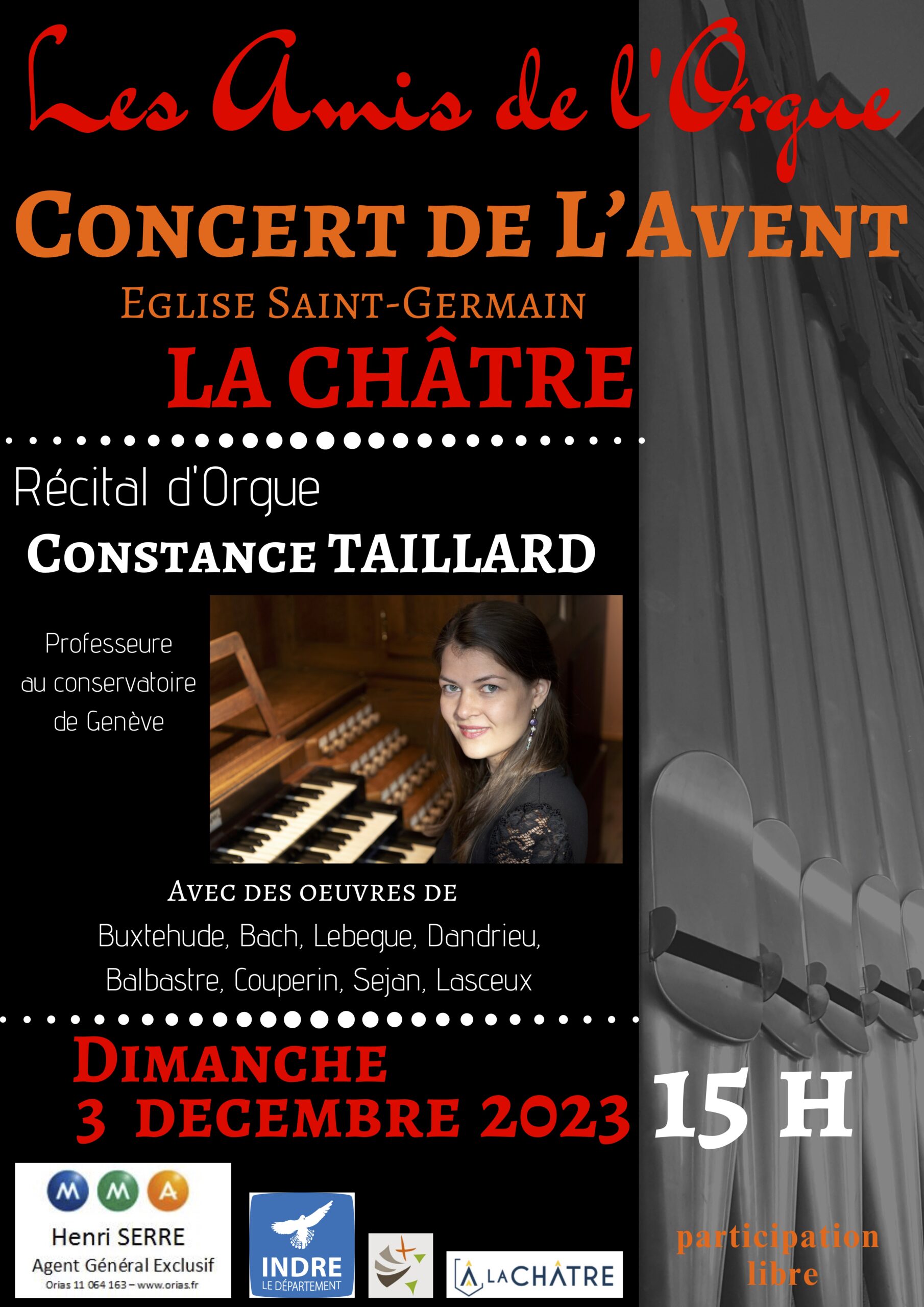 Concert de l’Avent Dimanche 3 décembre 2023 Église de La Châtre